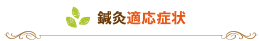 鍼灸適応症状
